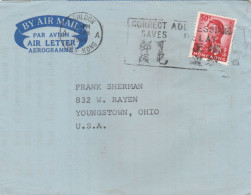 Hong Kong China Aerogramme Mailed - Entiers Postaux