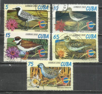 6200K- SELLOS DE CUBA SERIE COMPLETA AVES PÁJAROS 2002 Nº 4020/4024 FAUNA, ANIMALES. - Verzamelingen & Reeksen