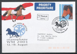 Autriche 2001 Entier Postal Enveloppe 1er Jour Oblitération Illustrée Ayant Circulé - Briefe