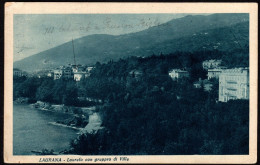 1930 Laurana Laureto Fiume, Cartolina Spedita A Budapest - Fiume & Kupa