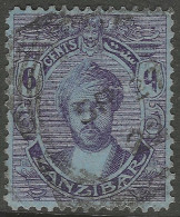Zanzibar 1921-29 Sultan Kalif Bin Harub. 6c Used. Mult Script CA W/M SG 281 - Zanzibar (...-1963)