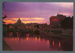 °°° Cartolina - Roma N. 1921  Castel S. Angelo E S. Pietro Al Tramonto Nuova °°° - Castel Sant'Angelo