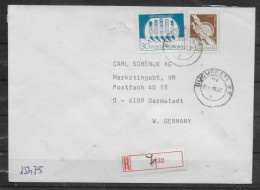 ROUMANIE Lettre Recommandée 1988 Artisanat  Cuillères  En Bois Assiette - Briefe U. Dokumente