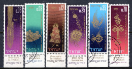 Israel 1965 Jewish New Year - Tab - Set Used (SG 317-322) - Used Stamps (with Tabs)