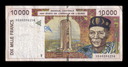 Togo St. West African 10000 Francs 1995 Pick 814Tb Bc F - Togo