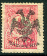 ALBANIA 1913 Eagle Handstamp On 20 Para Of Turkey MH / *.  Michel 6 - Albanië