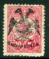 ALBANIA 1913 Eagle Handstamp On 20 Para Of Turkey MH / *.  Michel 6 - Albania