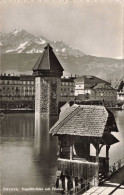 SUISSE - Luzern - Kapellbrücke Mit Pilatus - Carte Postale Ancienne - Lucerna