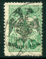 ALBANIA 1913 Eagle Handstamp On 10 Para Of Turkey Used.  Michel 5 - Albanie