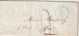 Lettre 1841 De Paris 60 Pour Gacé (61) - 1801-1848: Precursori XIX
