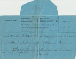 Télégramme 1884 Marcilly Sur Seine (51) - Telegraph And Telephone