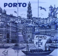 Porto Old City Vew, Sea, Portugal Souvenir Fridge Magnet - Tourism