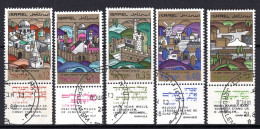 Israel 1968 Jewish New Year - Tab - Set Used (SG 395-399) - Used Stamps (with Tabs)