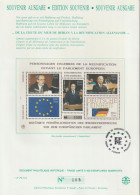 France 1990 Feuillet De 5 Vignettes Numéroté Dans Encart 2 Volets Strasbourg Parlement Européen - Altri & Non Classificati