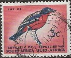 SOUTH AFRICA 1961 Republic Issue -  3c. - Burchell's Gonolek FU - Oblitérés