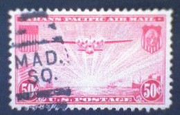 United States, Scott #C22, Used(o), 1937 Air Mail, China Clipper, 50¢, Carmine - 1a. 1918-1940 Usati