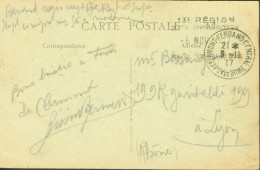 Guerre 14 Cachet 13e Région Centre Ophtalmologique 6 11 1917 Hôpital Temporaire 88 CPA Clermont Ferrand La Providence - WW I