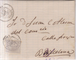 Año 1879 Edifil 204 Alfonso XII Carta Matasellos Lorca Murcia Juan Frias - Briefe U. Dokumente