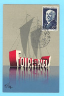 Raymond Poincaré 864 Carte Foire De Paris Cachet Philatélie 28 Mai 1950 - Otros & Sin Clasificación