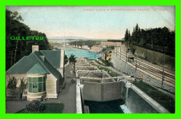 OTTAWA, ONTARIO - RIDEAU LOCKS & INTERPROVINCIAL BRIDGE -  PUB. BY REID - - Ottawa