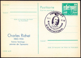 Germany Postcard, Special Cancellation, Charles Richet, Nobel Medicine, Anaphylaxis, Medicine - Prix Nobel