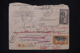 CONGO BELGE - Enveloppe Commerciale De Kinshasa En Recommandé De Leopolville Pour Liège Par Avion En 1928 - L 145834 - Cartas & Documentos