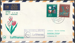 BRD Flugpost / Erstflug LH 412(Flug Ausgefallen) Köln - Amsterdam 2.11.1969 Ankunftstempel  ( FP 14) - Erst- U. Sonderflugbriefe