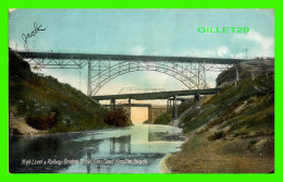 HAMILTON, ONTARIO - HIGH LEVEL & RAILWAY BRIDGES DESJARDINES CANAL - TRAVEL IN 1911 -  THE PUGH MANUFACTURING CO - - Hamilton
