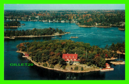 KINGSTON, ONTARIO - AUTUMN AERIAL VIEW OF DASHWOOD ISLAND - OPAWAKA LODGE WESLEYAN CHUCH SEMINAR -  RIDEAU AIR PHOTOS - - Kingston