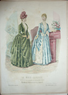 La Mode Illustrée  1875 - Gravure D'époque XIXème ( Déstockage Pas Cher) Réf;  Réf; B 85 - Antes De 1900