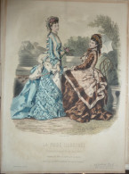 La Mode Illustrée  1875 - Gravure D'époque XIXème ( Déstockage Pas Cher) Réf;  Réf; B 86 - Voor 1900