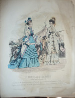 La Mode Illustrée  1875 - Gravure D'époque XIXème ( Déstockage Pas Cher) Réf;  Réf; B 87 - Voor 1900