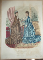 La Mode Illustrée  1875 - Gravure D'époque XIXème ( Déstockage Pas Cher) Réf;  Réf; B 90 - Avant 1900
