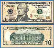 USA 10 Dollars 2017 A Neuf UNC Mint Chicago G7 Suffixe A Etats Unis United States Dollar Paypal Bitcoin - Billets De La Federal Reserve (1928-...)