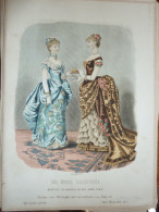 La Mode Illustrée  1884 - Gravure D'époque XIXème ( Déstockage Pas Cher) Réf;  Réf; B 95 - Antes De 1900