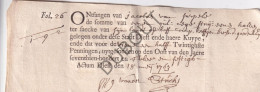 Diest - Ontvangstbewijs - 1763 (V2633) - Manoscritti