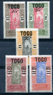 Togo            119/123 * - Unused Stamps