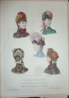 La Mode Illustrée  1884 - Gravure D'époque XIXème ( Déstockage Pas Cher) Réf;  Réf; B 99 - Antes De 1900