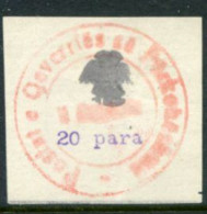 ALBANIA 1913 Circular Handstamp With Eagle And Value 20 Para. Unused.  Michel 19 - Albanië