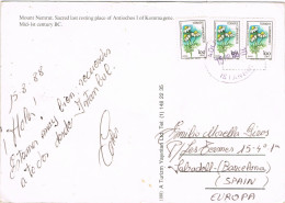 51212. Postal Aerea ISTAMBUL (Turquia) 1988. Vista Arqueologia MOUNT NEMRUT, Antioco I - Cartas & Documentos