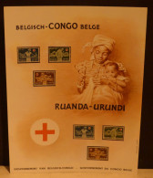 FEUILLET CROIX-ROUGE CONGO BELGE. - Luxuskleinbögen [LX]