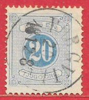 Suède Taxe N°6A 20ö Bleu (dentelé 13) 1874 O - Strafport