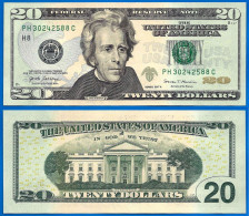 USA 20 Dollars 2017 A Neuf UNC Mint Saint Louis H8 PH Suffixe C Etats Unis United States Dollar US Paypal Bitcoin OK - Billetes De Estados Unidos (1862-1923)