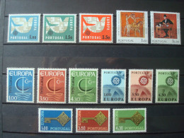 PORTUGAL MNH** 5 SETS EUROPA Cot. Mi. 153 € 1963 1966 1967 1968 1975 - Lotes & Colecciones