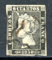 Espagne  1850  Isabelle II     Y&T   1    Mi   1    Obl    ---     Type II - Usados