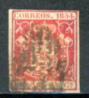 Espagne  1854  Isabelle II     Y&T   24   Mi   26   Obl    ---     Bel état. - Usados