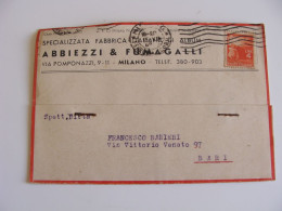 1947 ABBIEZZI & FUMAGALLI MILANO FABBRICA ALBUM    COMMERCIO   VIAGGIATA FORMATO GRANDE - Händler