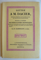 Lettre à M. Dacier, Champolion Edition 1988 - Archeology
