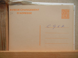 EP - Avis Changement Adresse - 9Fr Orange Lion Héraldique Non Oblitéré 1988 - Adressenänderungen