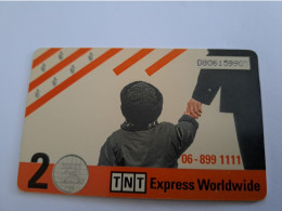 NETHERLANDS / CHIP ADVERTISING CARD/ HFL 5,00  /  TNT EXPRESS WORLD/ COIN ON CARD          /     CRE 238 ** 14578** - Privadas